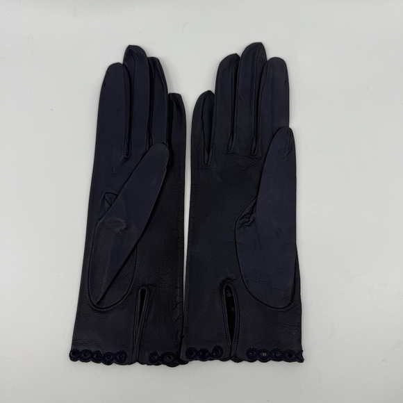 Rare, Vintage Freddy Paris, Unused Navy French Kidskin Gloves - Picture 10 of 16